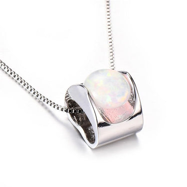 925 Sterling Silver Opal Pendant Necklace-Your Soul Place